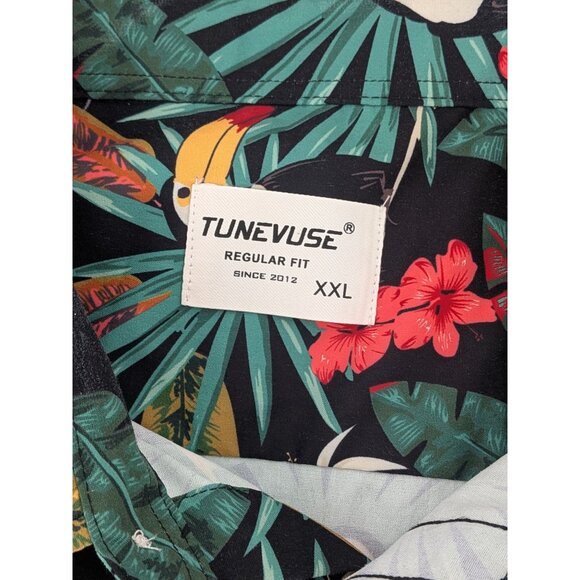 Tropical Toucan Hawaiian Shirt Men Size XXL Button Up Floral Aloha Print Coastal - Picture 6 of 7
